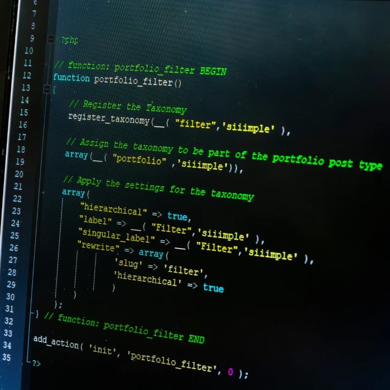 Web development dashboard